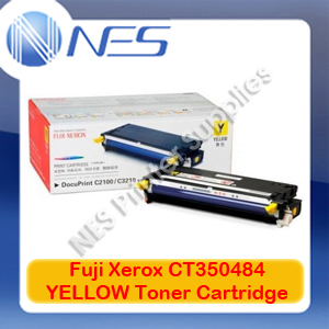 Fuji Xerox Genuine CT350484 YELLOW Toner Cartridge for DocuPrint C2100/C3210DX (2K)